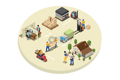 快递运输 现代物流的视觉呈现与资源获取